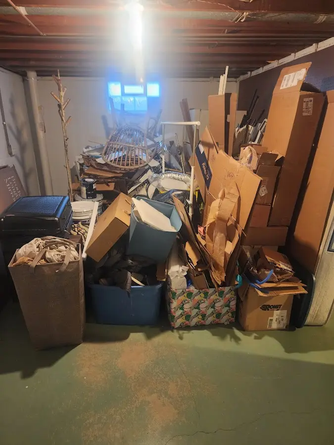 Roll-off dumpster container at job site for Yard Waste Dumpster Rental in State College